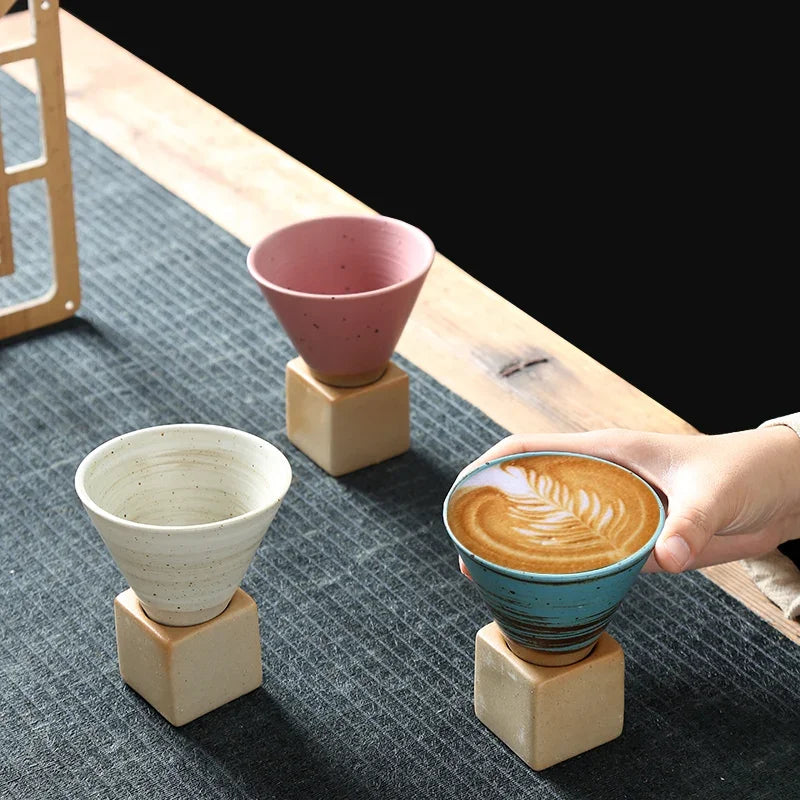 1pcs Creative Retro Ceramic Coffee Cup